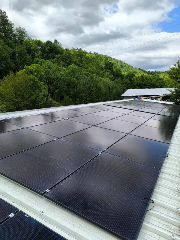 Installation of a 110kWp solar PV system on the rooftop of the SatStyro factory, Mushnikovo, Prizren